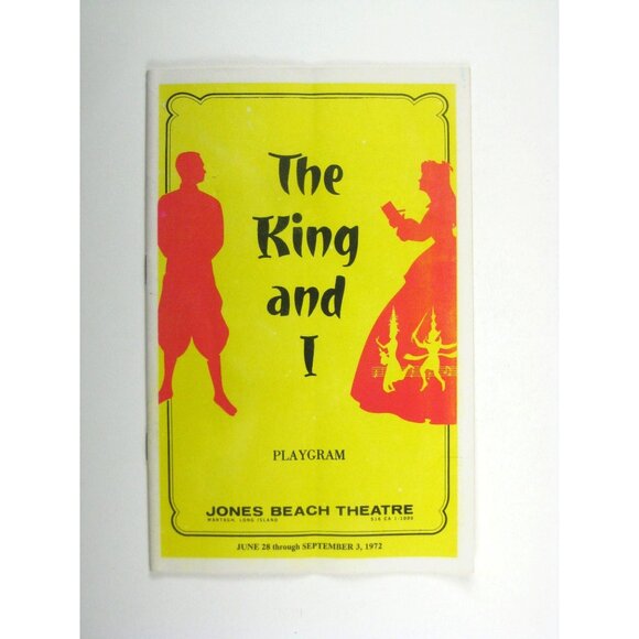 1972 Playgram The King And I Jones Beach Program Constance Towers John Cullum - Picture 1 of 6